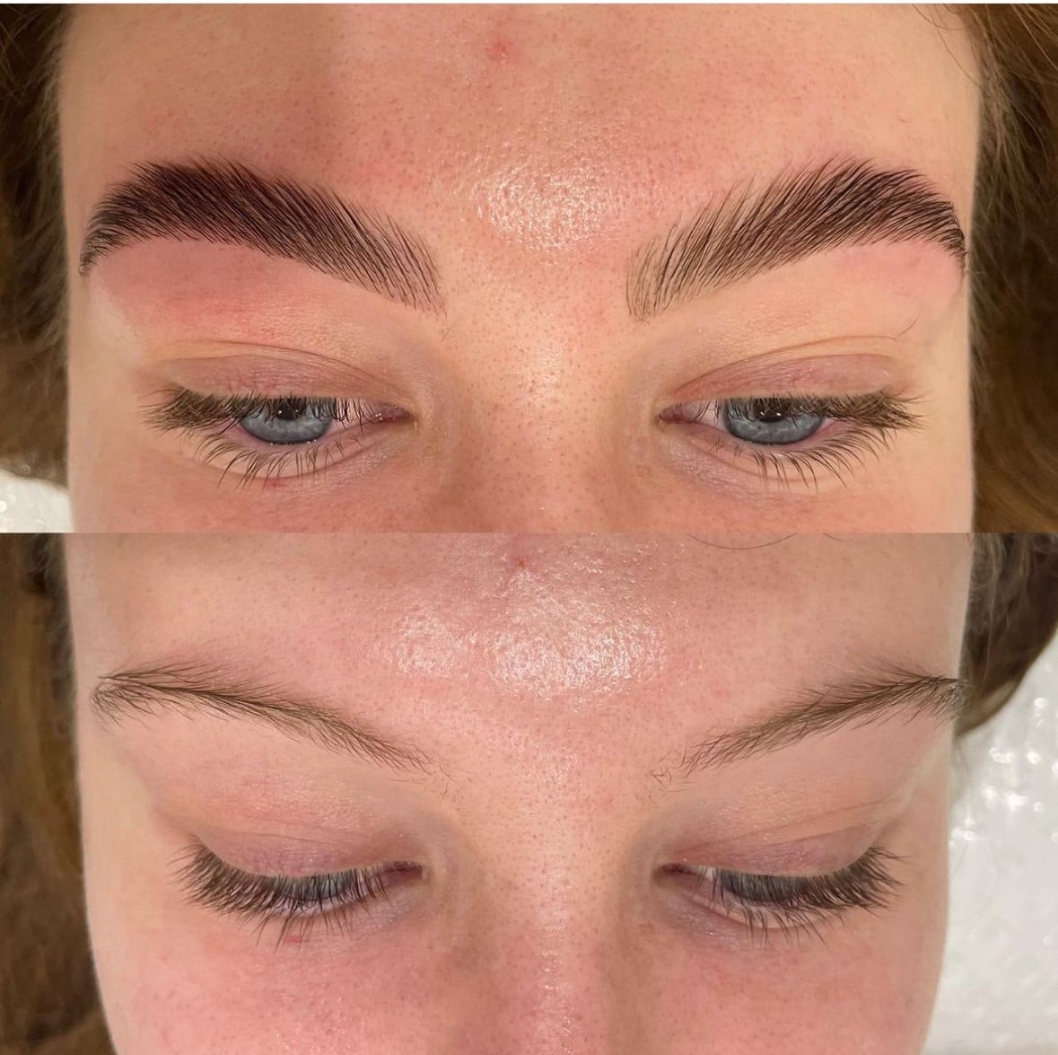 Brow Lamination voor en na